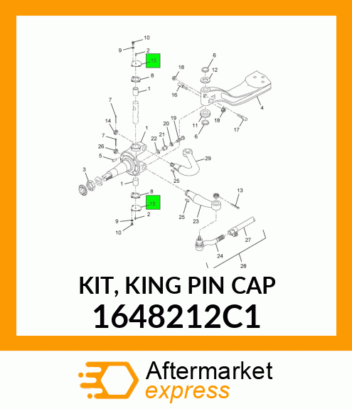 KIT, KING PIN CAP 1648212C1