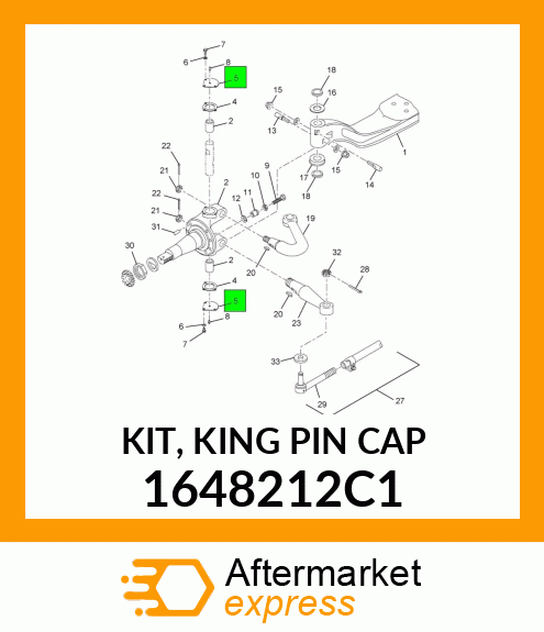 KIT, KING PIN CAP 1648212C1