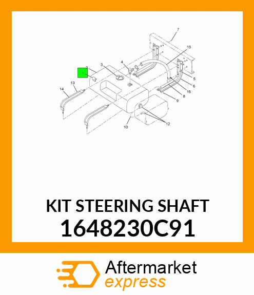 KIT STEERING SHAFT 1648230C91