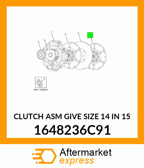 CLUTCH ASM GIVE SIZE 14 IN 15 1648236C91