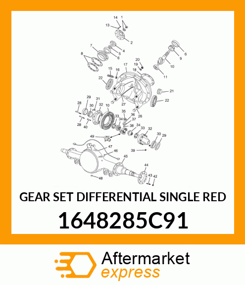 GEAR SET DIFFERENTIAL SINGLE RED 1648285C91