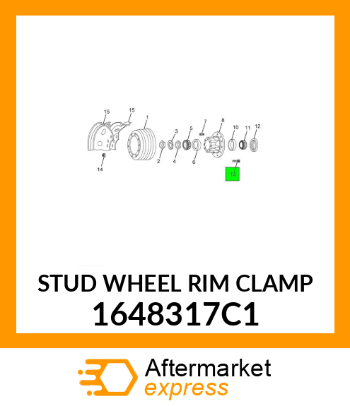 STUD WHEEL RIM CLAMP 1648317C1