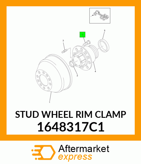 STUD WHEEL RIM CLAMP 1648317C1