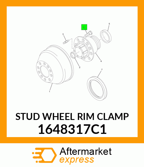 STUD WHEEL RIM CLAMP 1648317C1