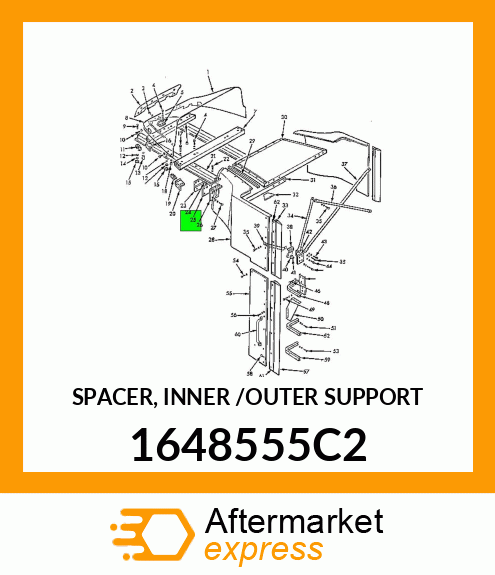 SPACER, INNER /OUTER SUPPORT 1648555C2