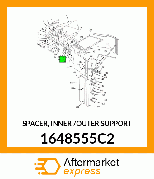 SPACER, INNER /OUTER SUPPORT 1648555C2