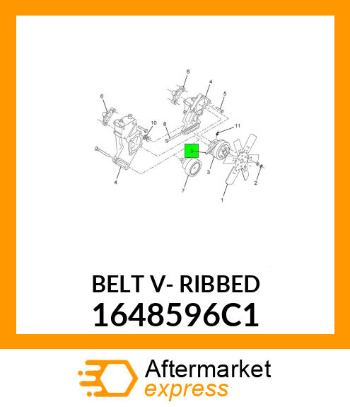 BELT V- RIBBED 1648596C1