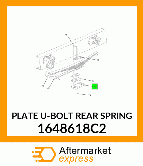 PLATE U-BOLT REAR SPRING 1648618C2