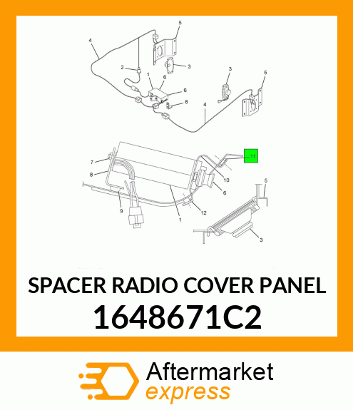 SPACER RADIO COVER PANEL 1648671C2