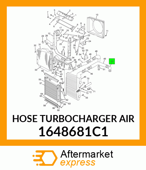 HOSE TURBOCHARGER AIR 1648681C1