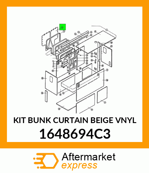 KIT BUNK CURTAIN BEIGE VNYL 1648694C3