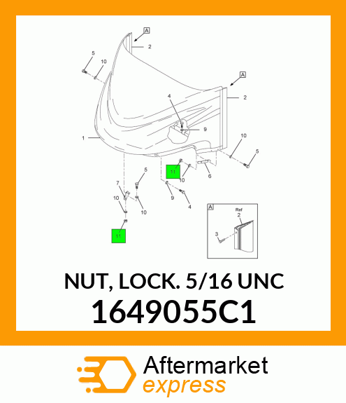 NUT, LOCK 5/16" UNC 1649055C1