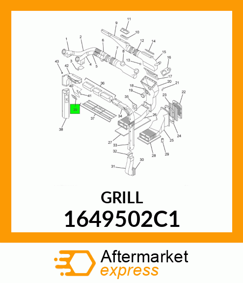 GRILLE, RADIO SPEAKER 1649502C1