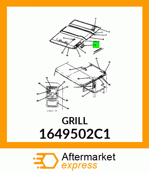 GRILLE, RADIO SPEAKER 1649502C1