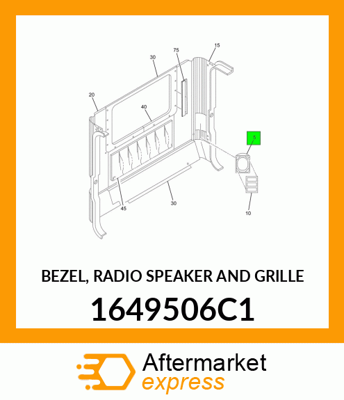 BEZEL, RADIO SPEAKER AND GRILLE 1649506C1