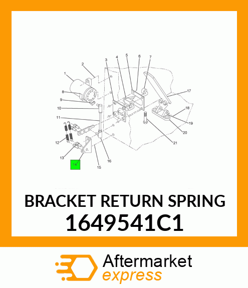 BRACKET RETURN SPRING 1649541C1