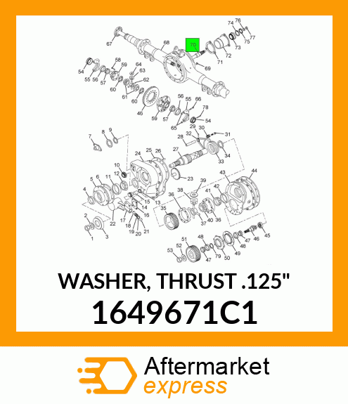 WASHER, THRUST .125" 1649671C1