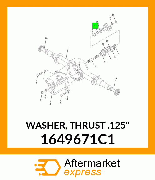 WASHER, THRUST .125" 1649671C1