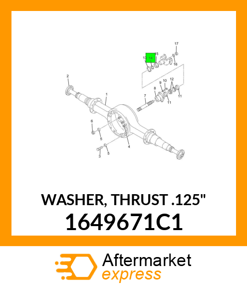 WASHER, THRUST .125" 1649671C1