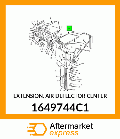 EXTENSION, AIR DEFLECTOR CENTER 1649744C1