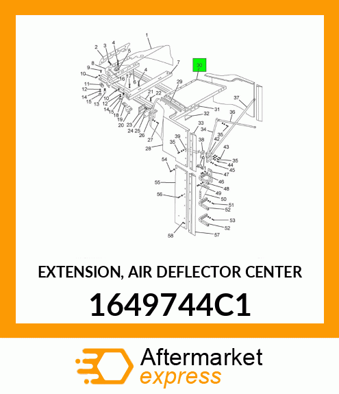 EXTENSION, AIR DEFLECTOR CENTER 1649744C1