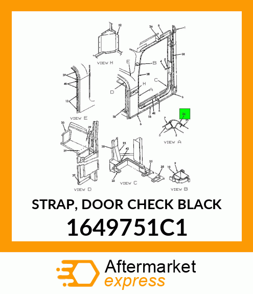 STRAP, DOOR CHECK BLACK 1649751C1