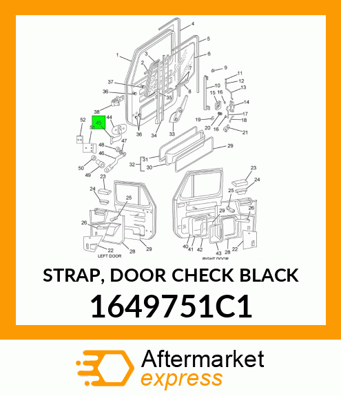 STRAP, DOOR CHECK BLACK 1649751C1