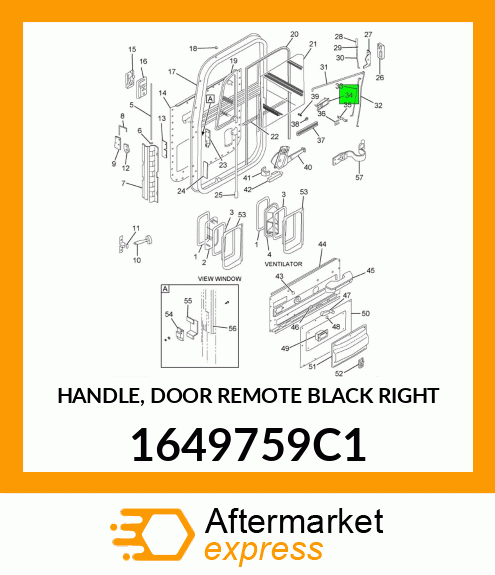 Right Hand Door Handle New Aftermarket 1649759C1