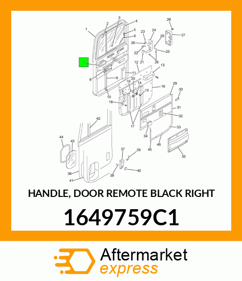 Right Hand Door Handle New Aftermarket 1649759C1