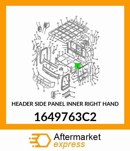 HEADER SIDE PANEL INNER RIGHT HAND 1649763C2