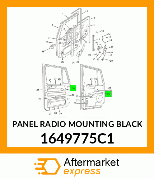 PANEL RADIO MOUNTING BLACK 1649775C1