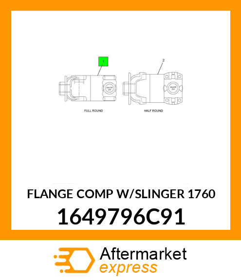 FLANGE COMP W/SLINGER 1760 1649796C91