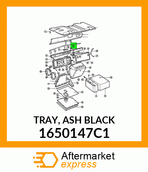 TRAY, ASH BLACK 1650147C1