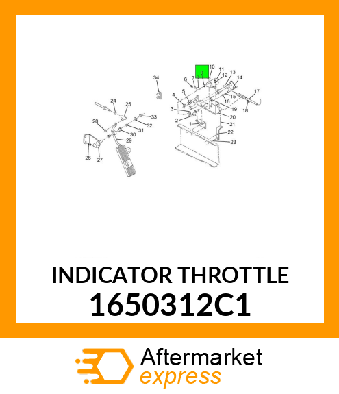 INDICATOR THROTTLE 1650312C1