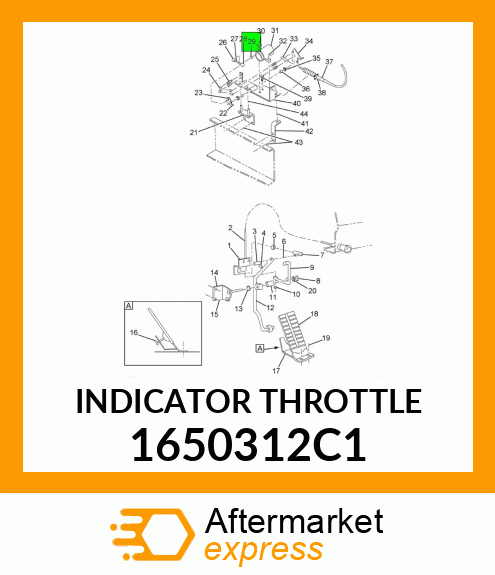 INDICATOR THROTTLE 1650312C1