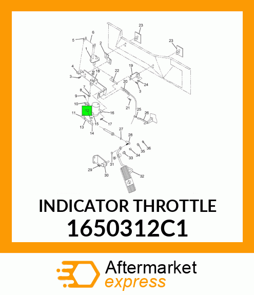 INDICATOR THROTTLE 1650312C1