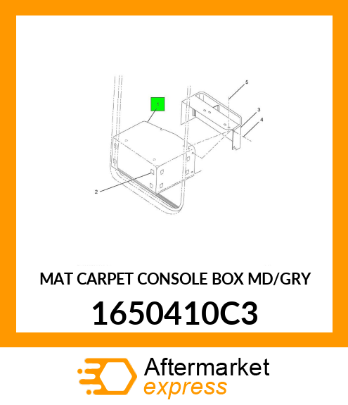 MAT CARPET CONSOLE BOX MD/GRY 1650410C3