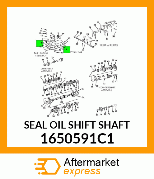 SEAL OIL SHIFT SHAFT 1650591C1