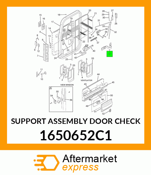 SUPPORT ASSEMBLY DOOR CHECK 1650652C1