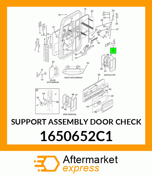 SUPPORT ASSEMBLY DOOR CHECK 1650652C1