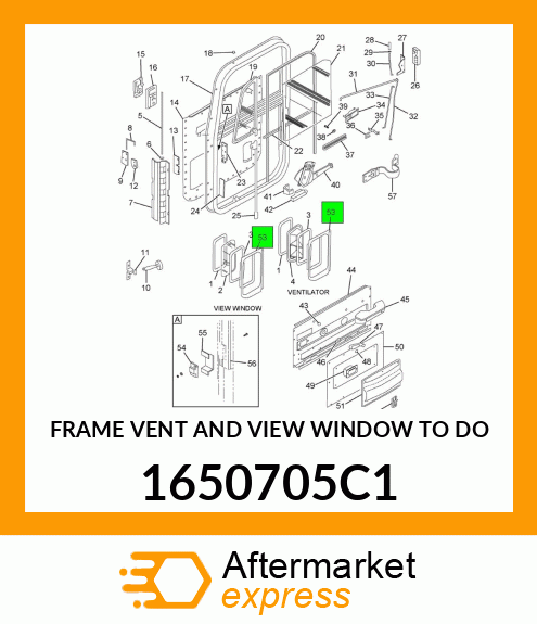 FRAME VENT AND VIEW WINDOW TO DO 1650705C1