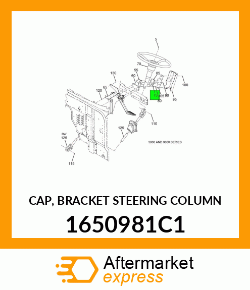 CAP, BRACKET STEERING COLUMN 1650981C1