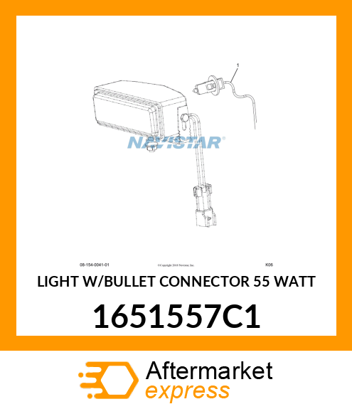 LIGHT W/BULLET CONNECTOR 55 WATT 1651557C1