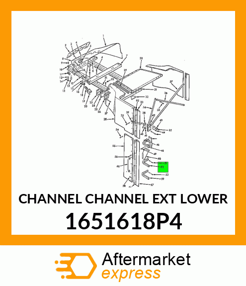 CHANNEL CHANNEL EXT LOWER 1651618P4