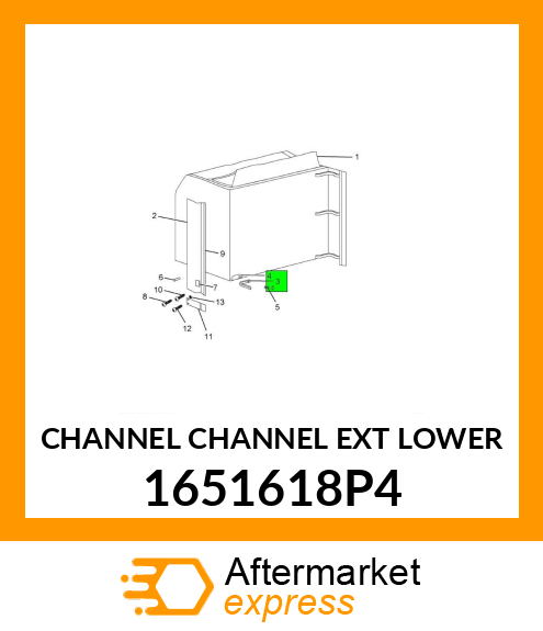 CHANNEL CHANNEL EXT LOWER 1651618P4