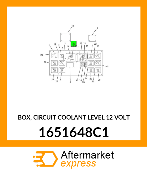 BOX, CIRCUIT COOLANT LEVEL 12 VOLT 1651648C1