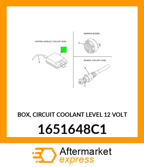 BOX, CIRCUIT COOLANT LEVEL 12 VOLT 1651648C1