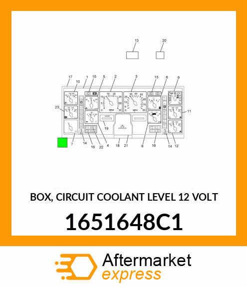 BOX, CIRCUIT COOLANT LEVEL 12 VOLT 1651648C1