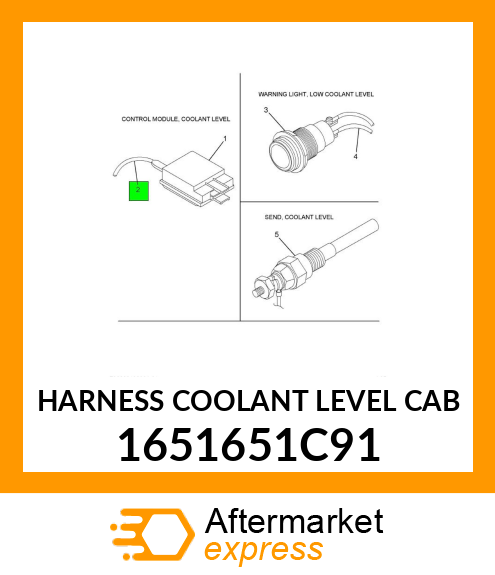 HARNESS COOLANT LEVEL CAB 1651651C91