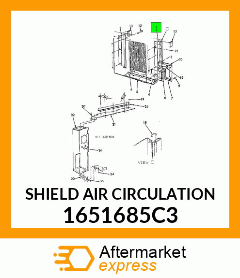 SHIELD AIR CIRCULATION 1651685C3